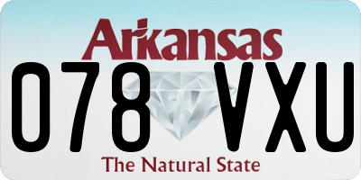 AR license plate 078VXU