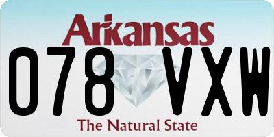 AR license plate 078VXW