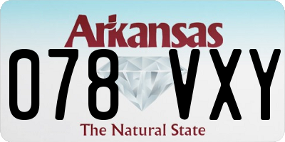 AR license plate 078VXY