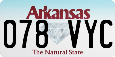 AR license plate 078VYC