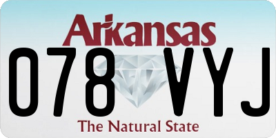 AR license plate 078VYJ