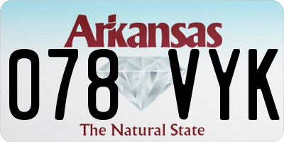AR license plate 078VYK