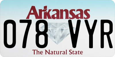 AR license plate 078VYR