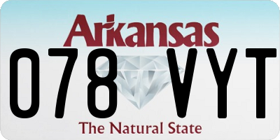 AR license plate 078VYT