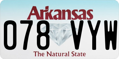 AR license plate 078VYW