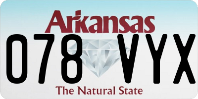 AR license plate 078VYX