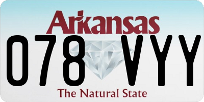 AR license plate 078VYY