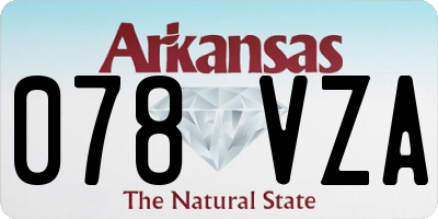AR license plate 078VZA