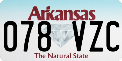 AR license plate 078VZC