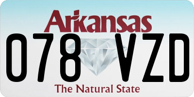 AR license plate 078VZD