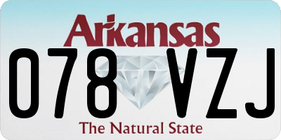 AR license plate 078VZJ