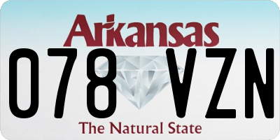 AR license plate 078VZN