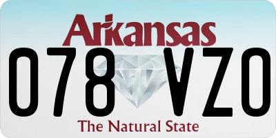 AR license plate 078VZO