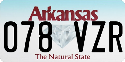 AR license plate 078VZR