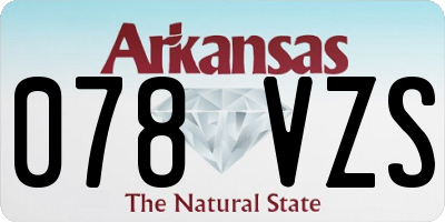 AR license plate 078VZS