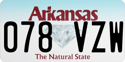 AR license plate 078VZW