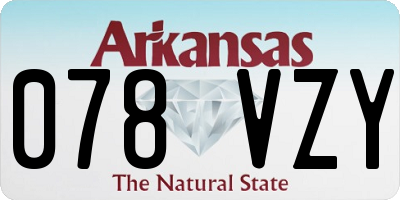 AR license plate 078VZY