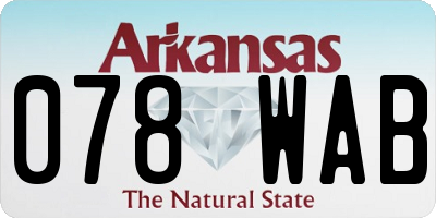 AR license plate 078WAB