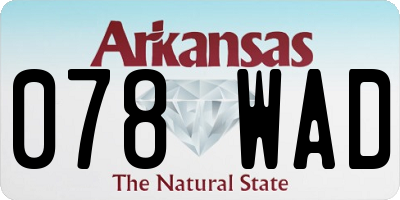 AR license plate 078WAD