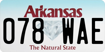 AR license plate 078WAE