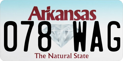 AR license plate 078WAG