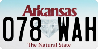AR license plate 078WAH