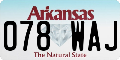AR license plate 078WAJ