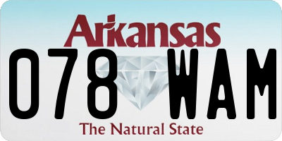 AR license plate 078WAM