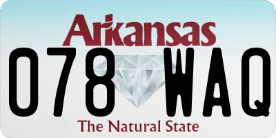 AR license plate 078WAQ