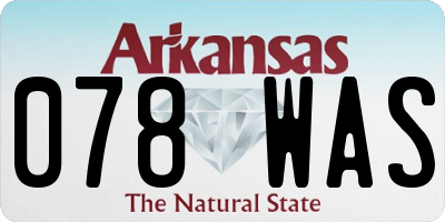 AR license plate 078WAS