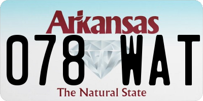 AR license plate 078WAT