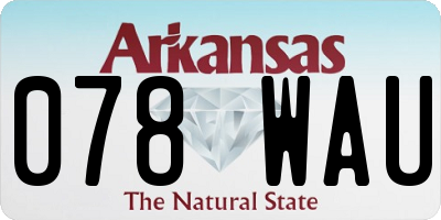 AR license plate 078WAU