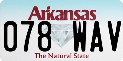 AR license plate 078WAV