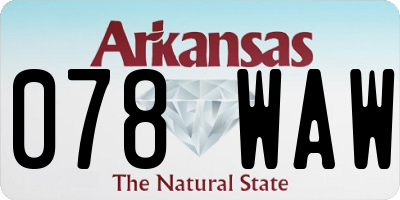 AR license plate 078WAW