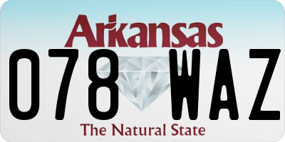 AR license plate 078WAZ