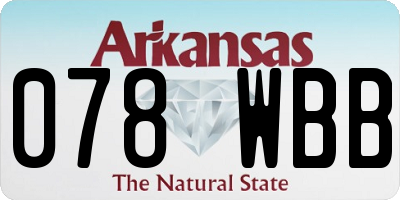 AR license plate 078WBB