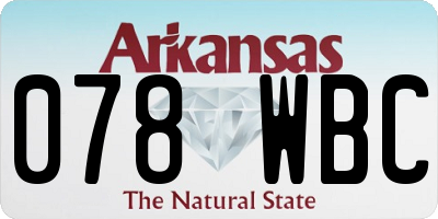 AR license plate 078WBC