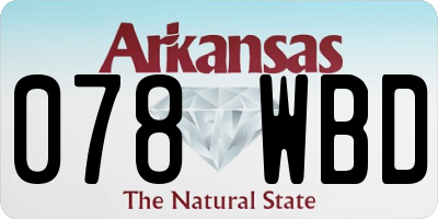 AR license plate 078WBD