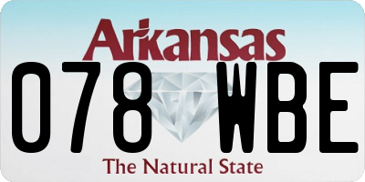 AR license plate 078WBE