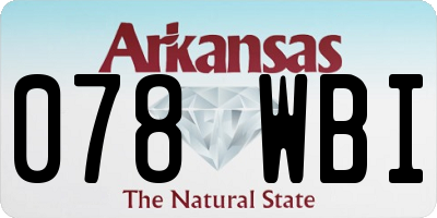 AR license plate 078WBI