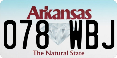 AR license plate 078WBJ