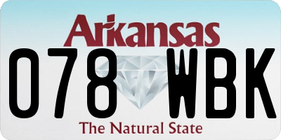 AR license plate 078WBK