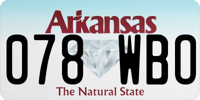 AR license plate 078WBO