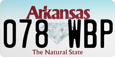 AR license plate 078WBP