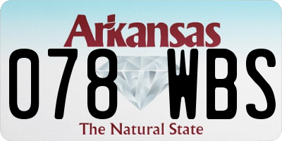 AR license plate 078WBS