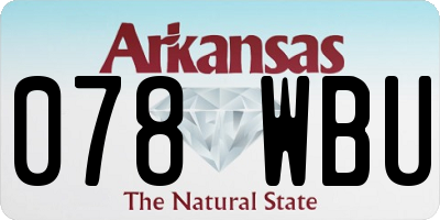 AR license plate 078WBU