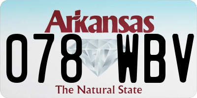 AR license plate 078WBV