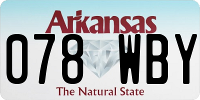 AR license plate 078WBY