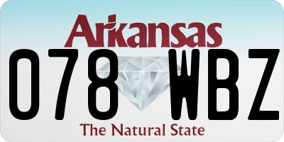AR license plate 078WBZ