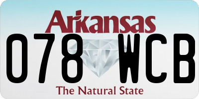 AR license plate 078WCB